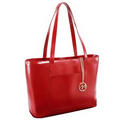 McKleinUSA 97536 ALYSON (Red) Leather Shoulder Tote